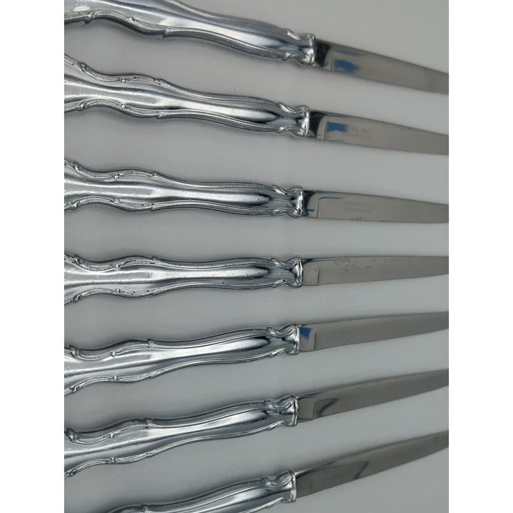 Carvel Hall Stainless Steel Steak Knives 6 Beautiful Ones & 1 Ugly‎ One Set Of 7